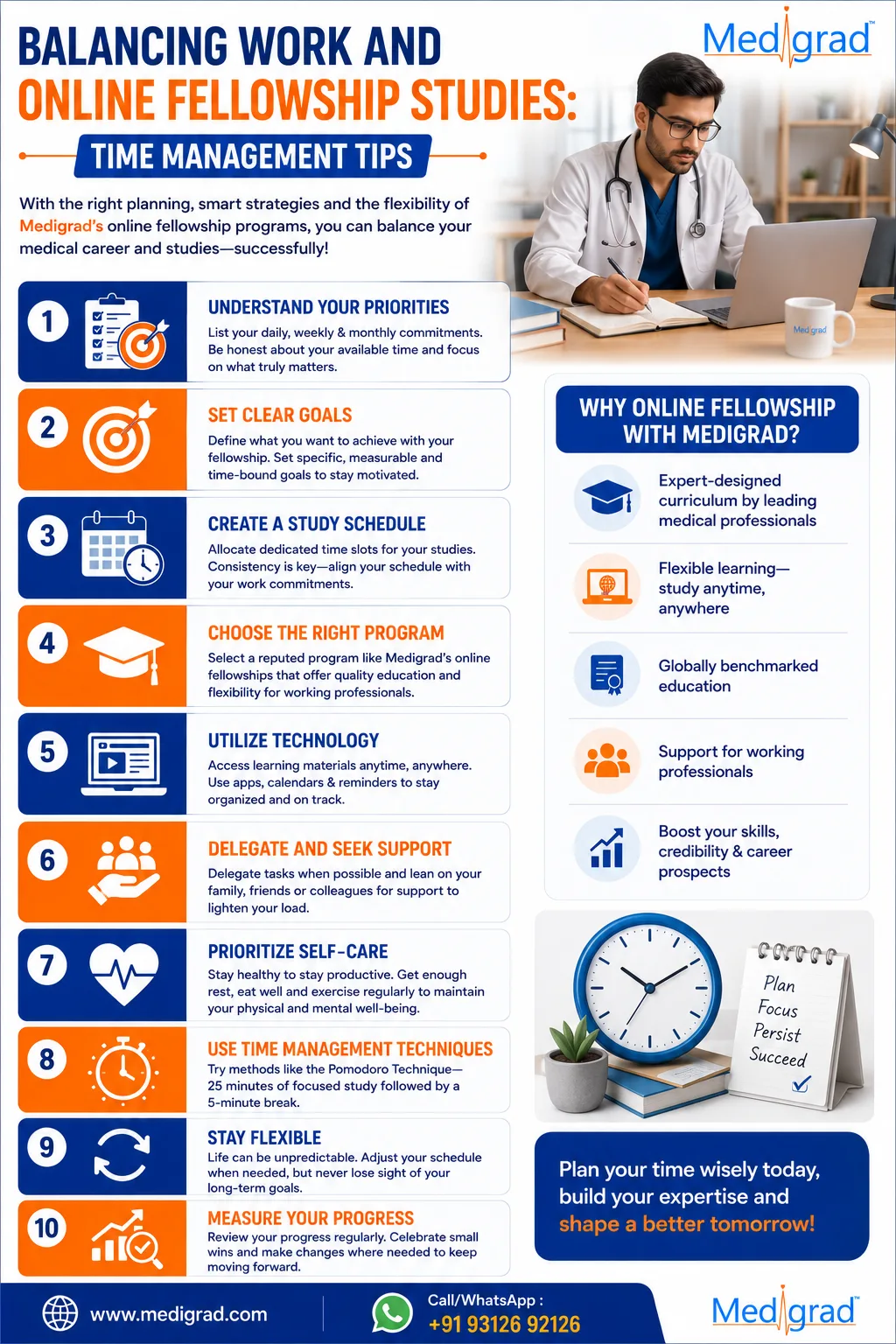 Balancing Work and Online Fellowship Studies: Medigrad Time Management Tips